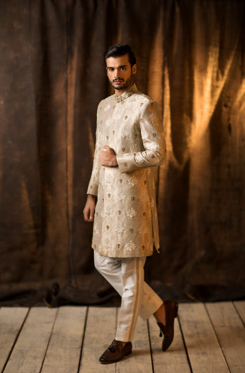 Golden Wedding Sherwani